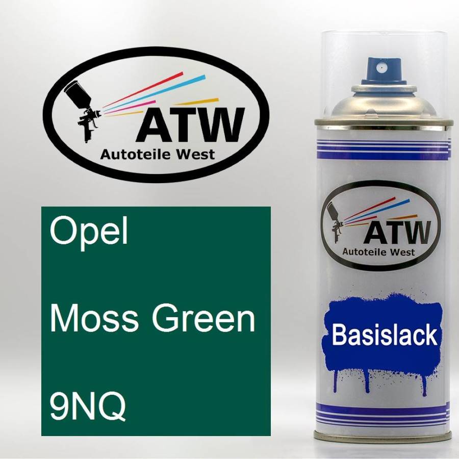 Opel, Moss Green, 9NQ: 400ml Sprühdose, von ATW Autoteile West.